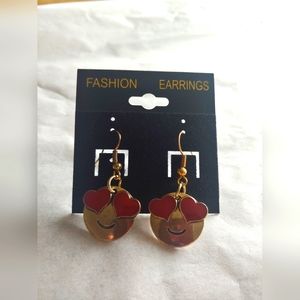 5/$25 HANDMADE Love Emoji Earrings